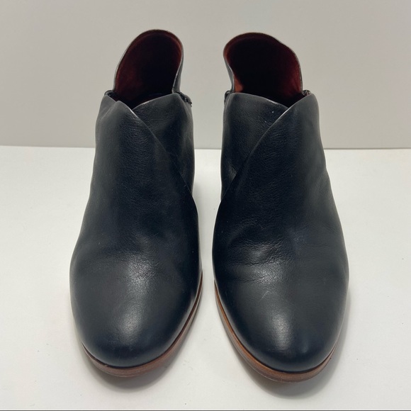 ANTHROPOLOGIE AERIN Mushroom Carden Wrapped Leather Ankle Booties Black Size 7.5 - Picture 3 of 8